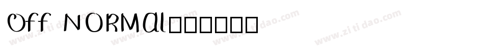 Off Normal字体转换